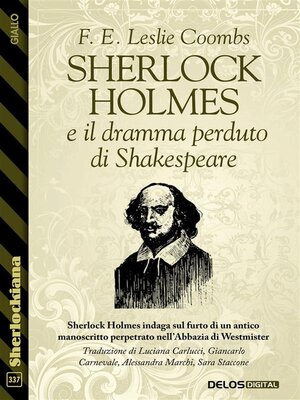 cover image of Sherlock Holmes e il dramma perduto di Shakespeare
